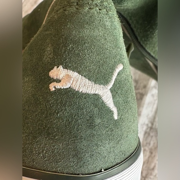 Preloved Puma High Boxing Sneaker Green Suede Boots Women's Size 9 - Picture 9 of 11